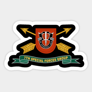 7th Special Forces Group - Flash w Br - Ribbon X 300 Sticker